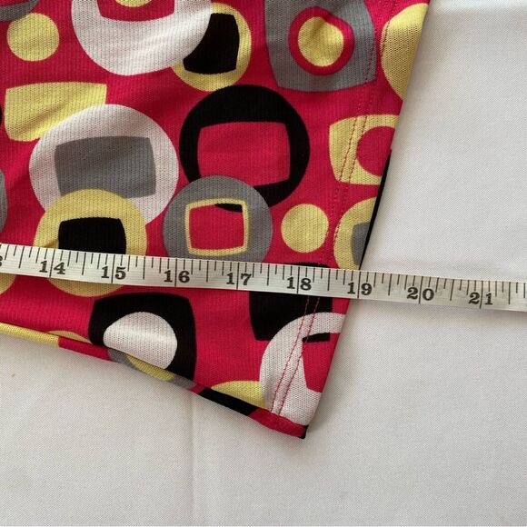 Y2K Beware Bright Pink Abstract Mesh Blouse Size Small - Picture 15 of 16